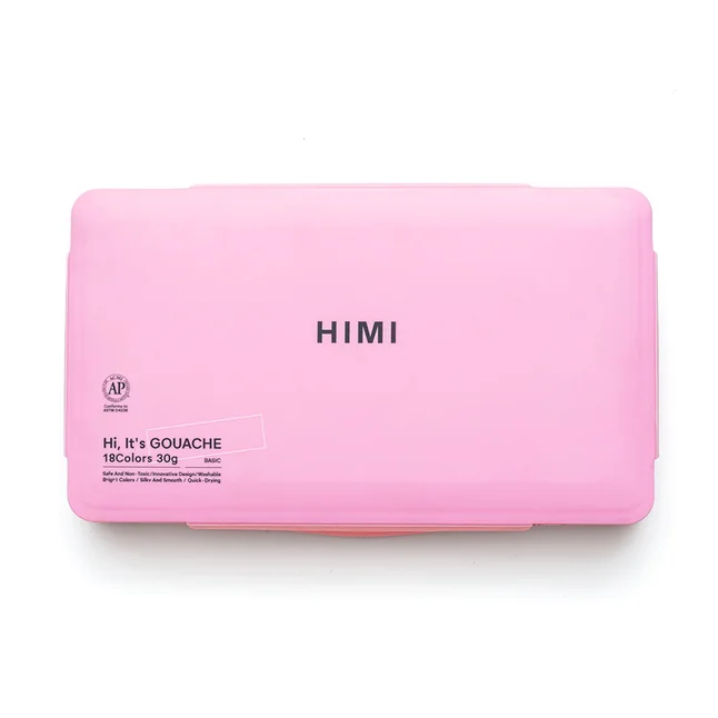 Набір гуашевих фарб Jelly Cup 18×30мл рожевий пластиковий пенал HIMI — Photo 8