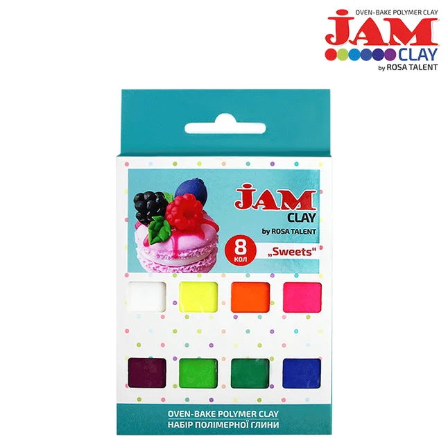 Набір пластики Sweets 8×20г Jam Clay ROSA Talent