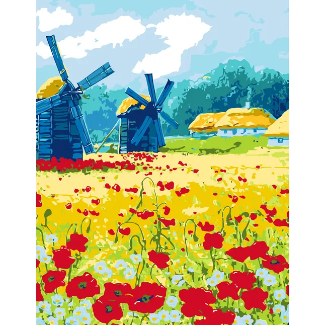Картина за номерами „Рідне село“ 35×45см ROSA START
