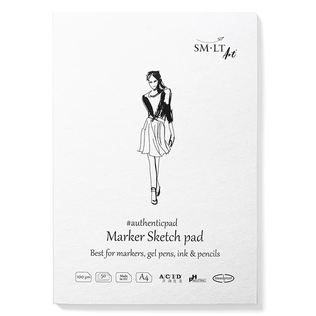 Блокнот-склейка для маркерів AUTHENTIC A4 100г/м2 50л SM-LT Art