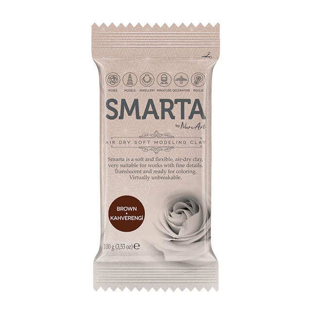 Пластика самозастигаюча Коричнева 100 г Smarta