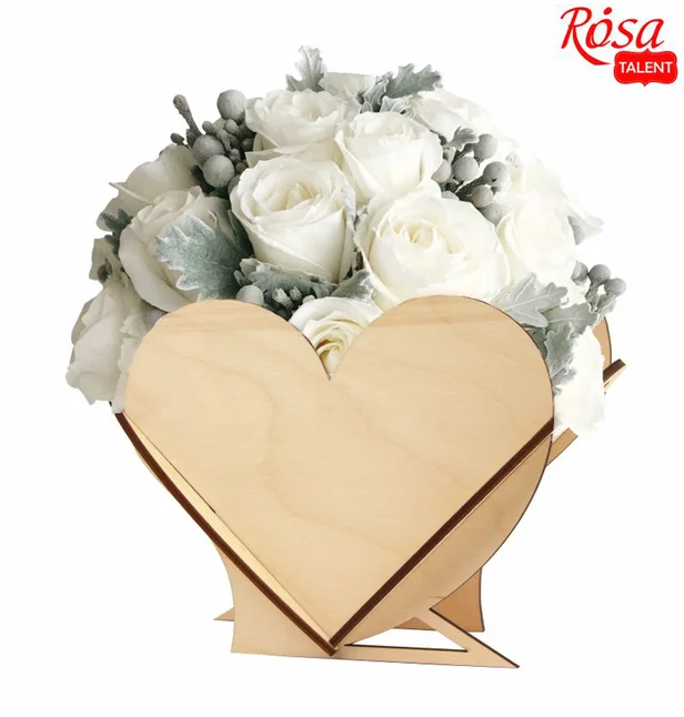 Подарунковий пакет „Серце“ фанера 18х14,5х8,5см ROSA TALENT — Photo 1