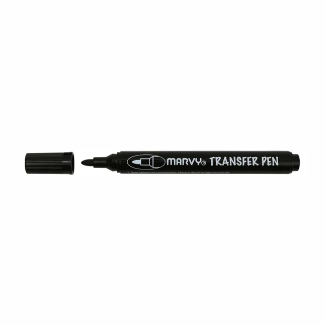 Маркер Чорний для термоперенесення на тканину 1,5 мм Transfer Pen 922 Marvy — Photo 4