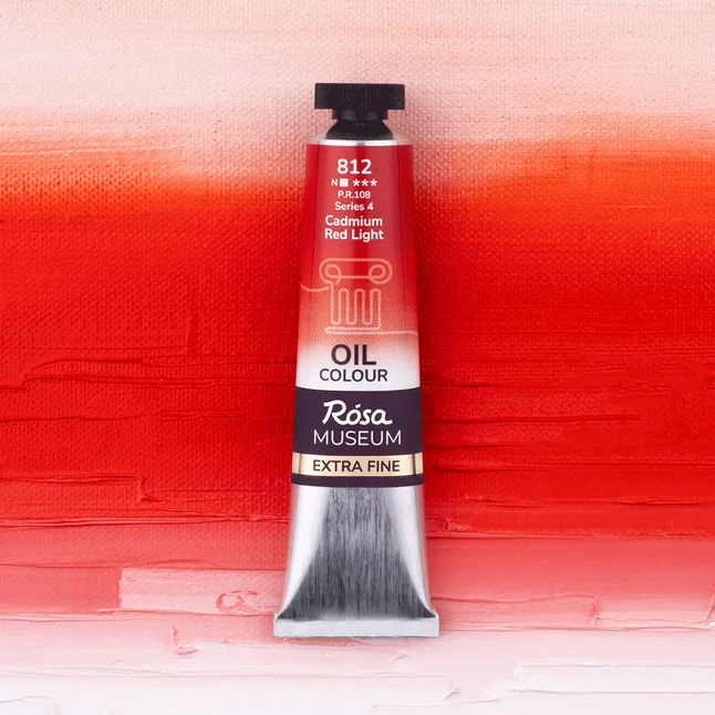 Фарба олійна, Кадмій червоний світлий (812), 45мл, ROSA Museum — Photo 1