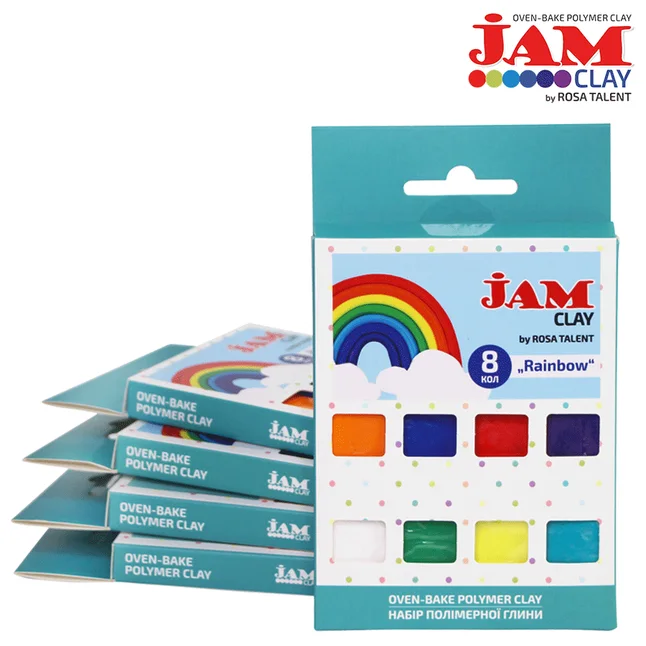 Набір пластики Rainbow 8×20г Jam Clay ROSA Talent — Photo 1