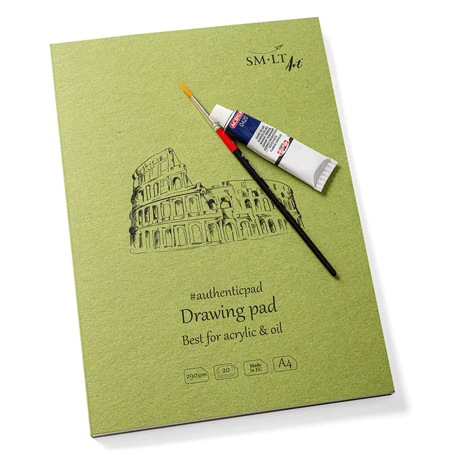 Блокнот-склейка для акрилу та олії AUTHENTIC A4 290г/м2 20л SM-LT Art — Photo 1