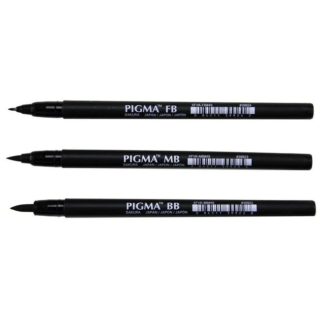 Лінер-ручка PIGMA PEN Brush FB Чорний Sakura — Photo 1