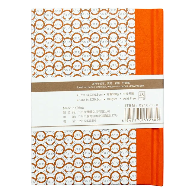 Скетчбук для ескізів у твердій палітурці Potentate Hardbound Stitch А6 (10,5х14,2 см), 180 г/м², 48 арк — Photo 1
