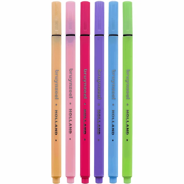 Набір лінерів FINELINER Pastel 6кол Bruynzeel — Photo 1