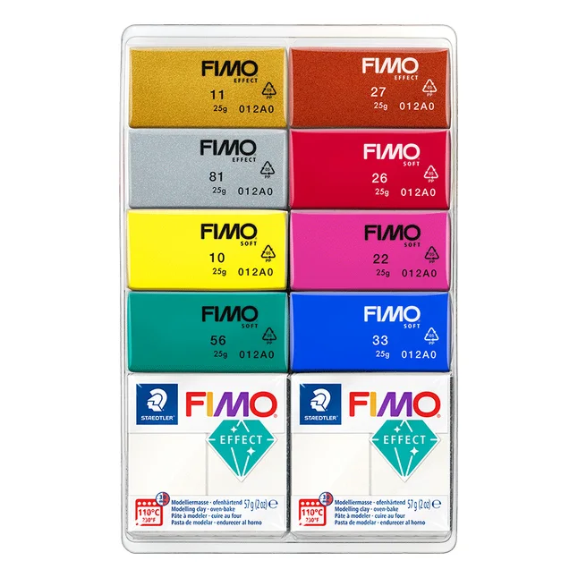 Набір пластики “Effect Mixing Mica Colours“ 8х25гp 2х57гр Fimo — Photo 1