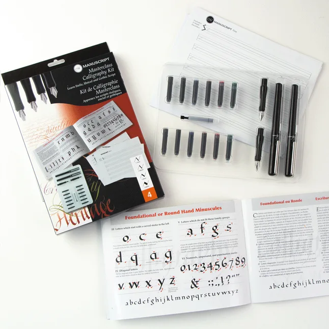 Набір для каліграфії Masterclass Set (2 ручки 4 пера 12 картриджів конвертер) Manuscript — Photo 8