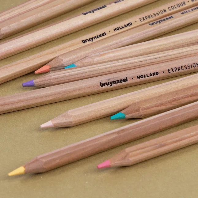Набір кольорових олівців EXPRESSION PASTEL 12шт металева коробка Bruynzeel — Photo 6