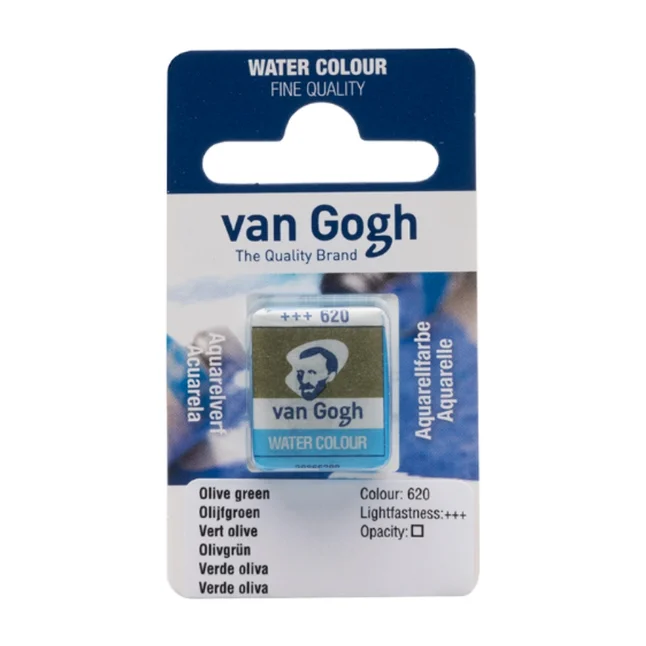 Фарба акварельна Van Gogh (620) Оливковий зелений кювета Royal Talens