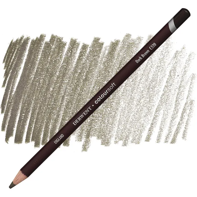 Олівець кольоровий Coloursoft (С520), Темно-коричневий, Derwent