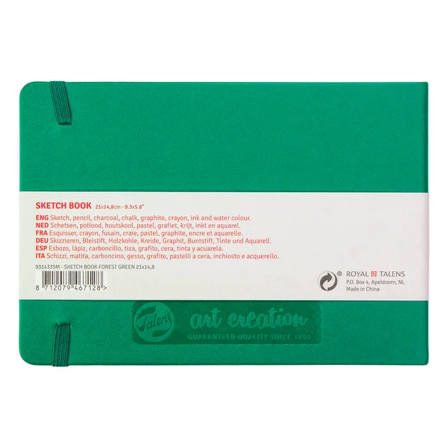 Блокнот для графіки Talens Art Creation А5 (14,8х21 см) 140г/м2 80л Forest Green Royal Talens — Photo 1