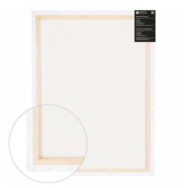 Підрамник 50×60 см дрібне зерно акриловий ґрунт бавовна 280г/м2 Arteo — Photo 1
