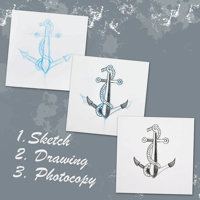 Набір художніх матеріалів TATTOO SKETCHING 14шт металева коробка Cretacolor — Photo 7