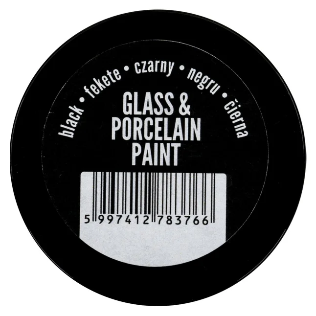 Фарба акрилова Glass and Porcelain, водна основа, Чорна, 30 мл, Pentart — Photo 1