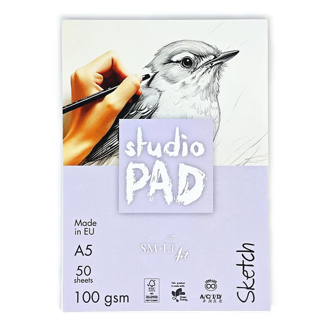 Склейка для ескізів Studio, А5, 120г/м2, 50л, SM-LT Art