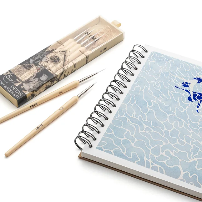 Набір пензлів HIMI 5 шт., лайнер Detail Painting Brush Set — Photo 12