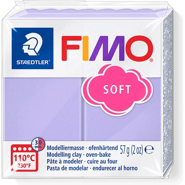 Пластика для біжутерії Soft Бузкова пастельна 57г Fimo