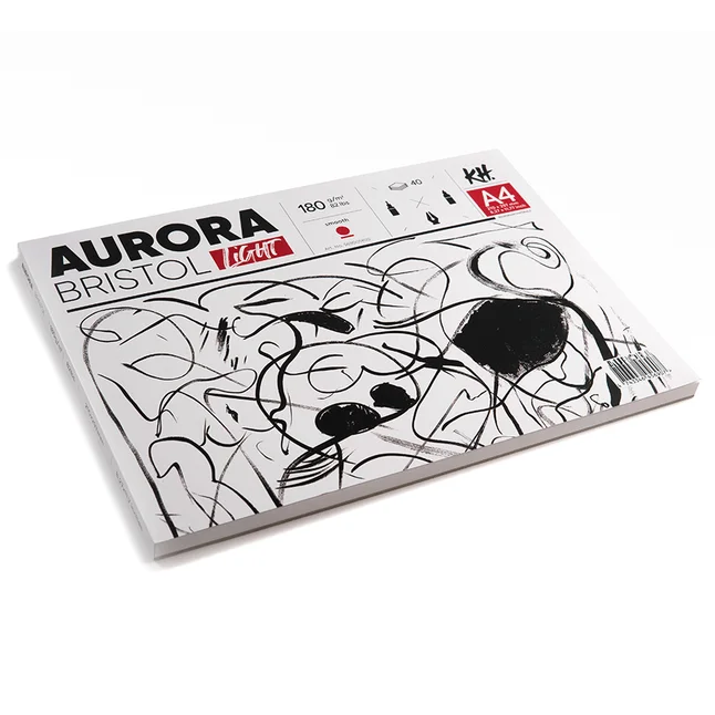 Склейка для рисунку Lanscape (Bristol) А4 180 г/м2 40 л білий Aurora — Photo 1