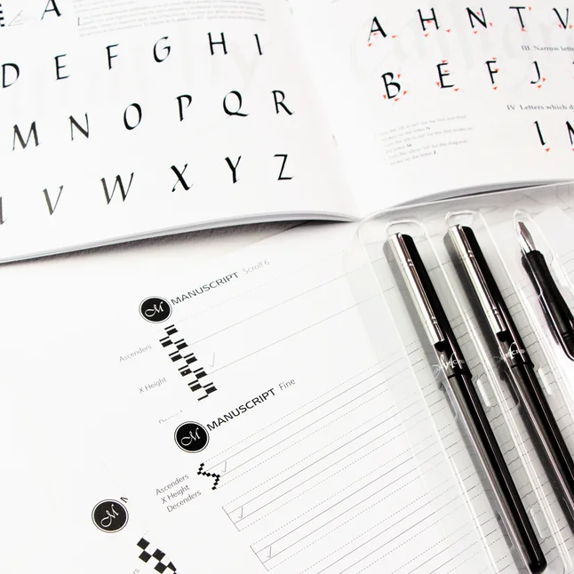Набір для каліграфії Masterclass Set (2 ручки 4 пера 12 картриджів конвертер) Manuscript — Photo 2