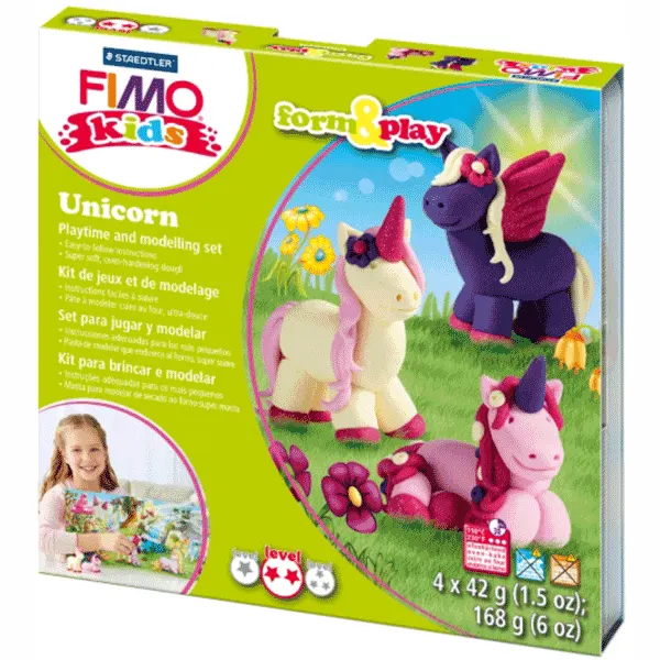 Набір пластики Fimo kids "Unicorn" 4кол 42г Fimo