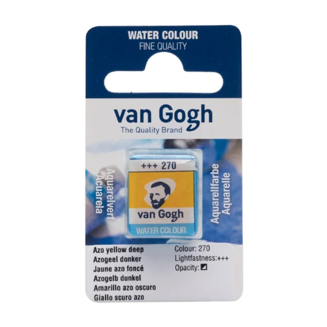 Фарба акварельна Van Gogh (270) AZO Жовтий темний кювета Royal Talens