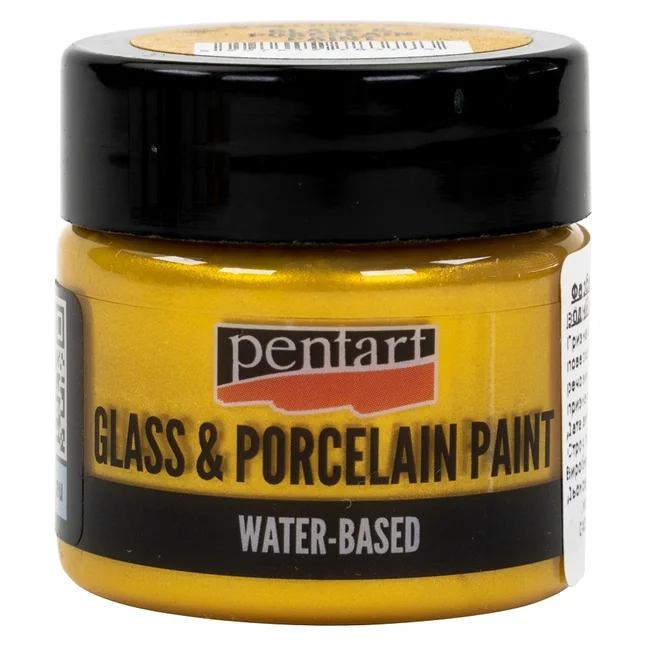 Фарба акрилова Glass and Porcelain, водна основа, Золото, 30 мл, Pentart