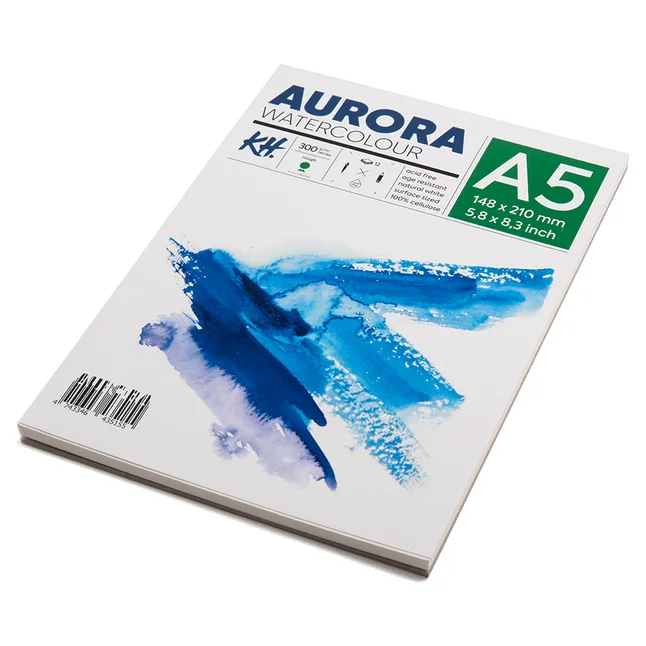 Альбом для акварелі Watercolour 300г/м2 12 л Rough крупне зерно Aurora — Photo 1
