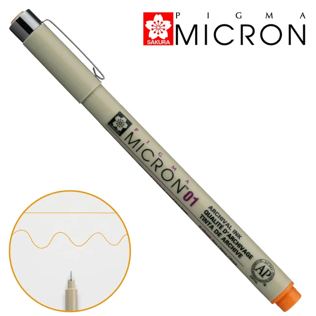 Лінер PIGMA MICRON (0.1), 0,25мм, Оранжевий, Sakura