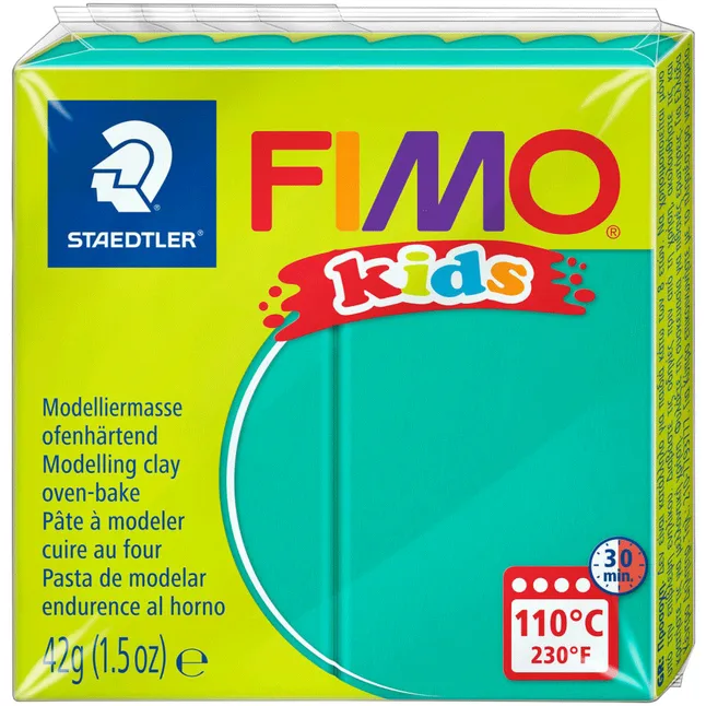 Пластика Fimo kids, Зелена, 42г, Fimo