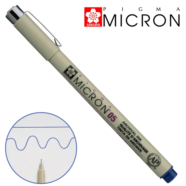 Лінер PIGMA MICRON (0.5), 0,45мм, Королівський синій, Sakura