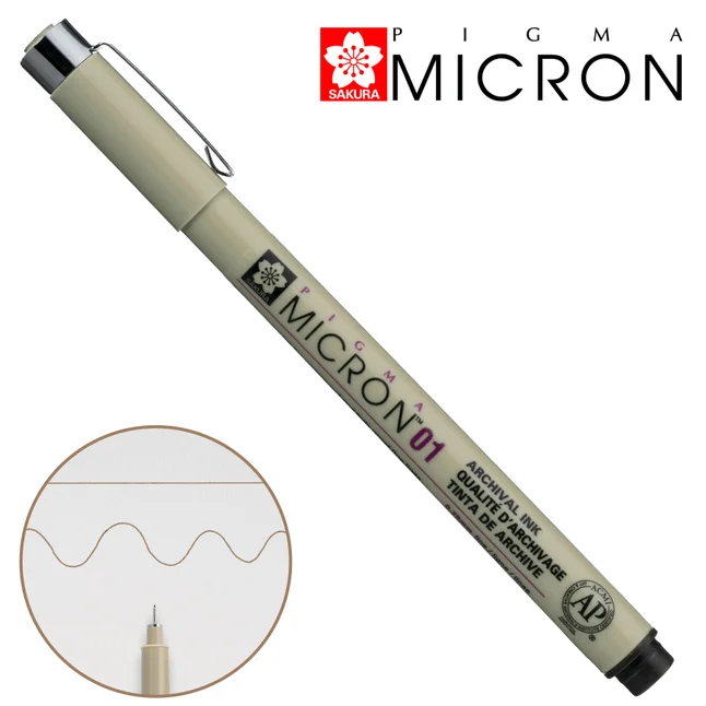 Лінер PIGMA MICRON (0.1), 0,25мм, Сепія, Sakura