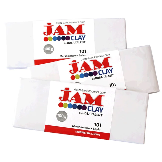 Пластика Jam Clay Зефір (Білий) 100г ROSA Talent — Photo 2