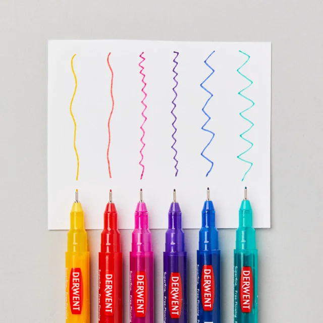 Набір лінерів Line Maker Colour 6шт кольорові Derwent — Photo 3
