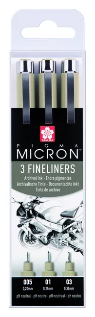 Набір лінерів PIGMA MICRON DESIGN 3шт., Sakura