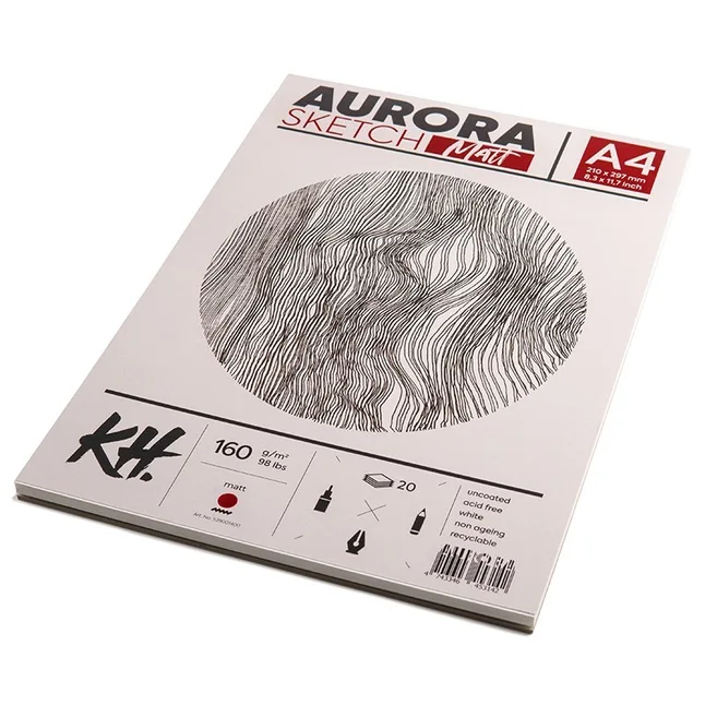 Склейка для рисунку Smooth & Matt А4 160 г/м2 20 л Aurora — Photo 1