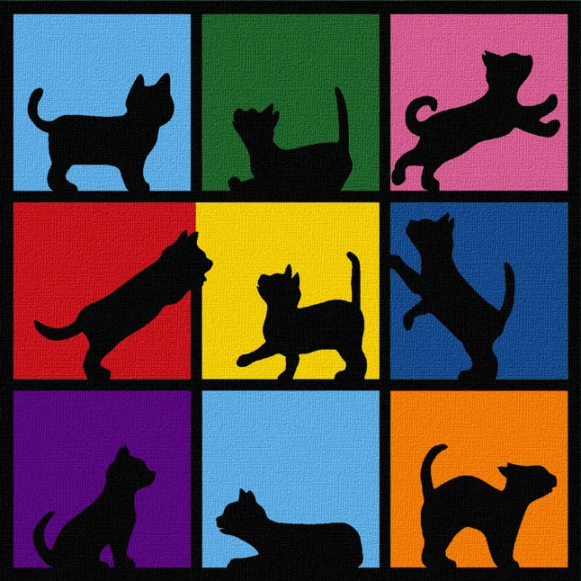 Картина за номерами „Cats“ 15х15см з мольбертом ROSA START — Photo 1