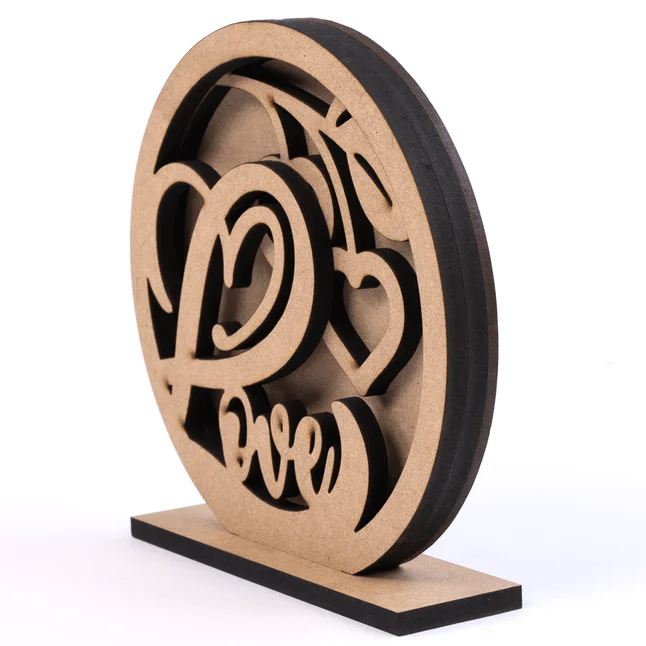 3D композиція „Love“ 2, МДФ, 15х15см, ROSA Talent — Photo 1
