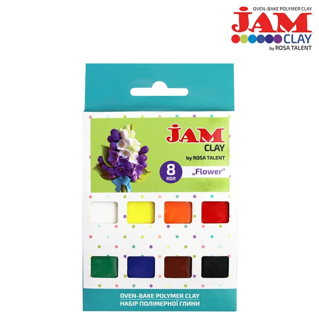 Набір пластики Flower 8×20г Jam Clay ROSA Talent
