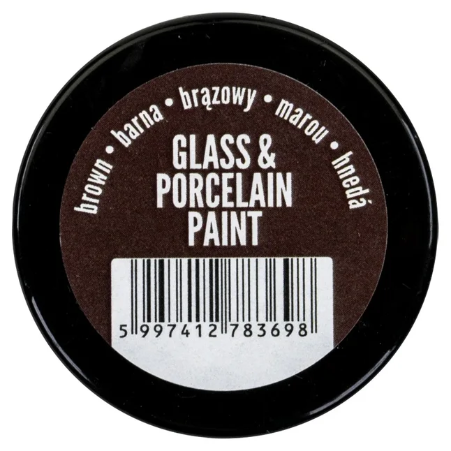 Фарба акрилова Glass&amp;porcelaine, на водній основі, Коричнева, 30 мл, Pentart — Photo 1