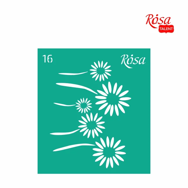 Трафарет самокл. 9х10см №16 ROSA TALENT