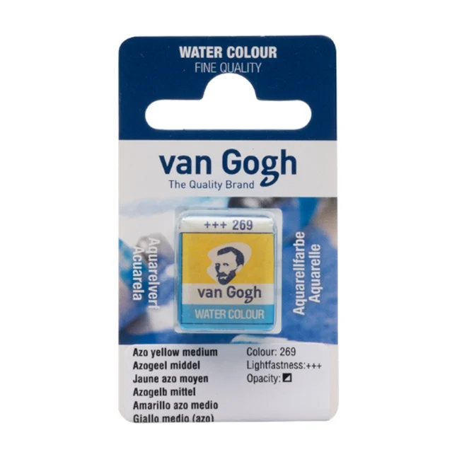 Фарба акварельна Van Gogh (269) AZO Жовтий середній кювета Royal Talens