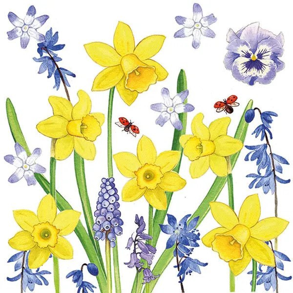 Декупажні серветки "Narcissus Love" 33х33см 18,5г/м2 20шт Ambiente