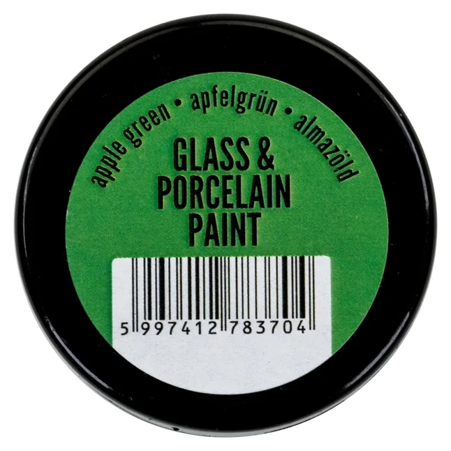 Фарба акрилова Glass&amp;porcelaine, на водній основі, Зелене яблуко, 30 мл, Pentart — Photo 1