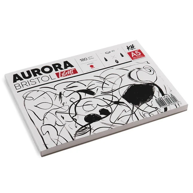 Склейка для рисунку Lanscape (Bristol) 180 г/м2 40 л білий 100% целюлоза Aurora — Photo 1